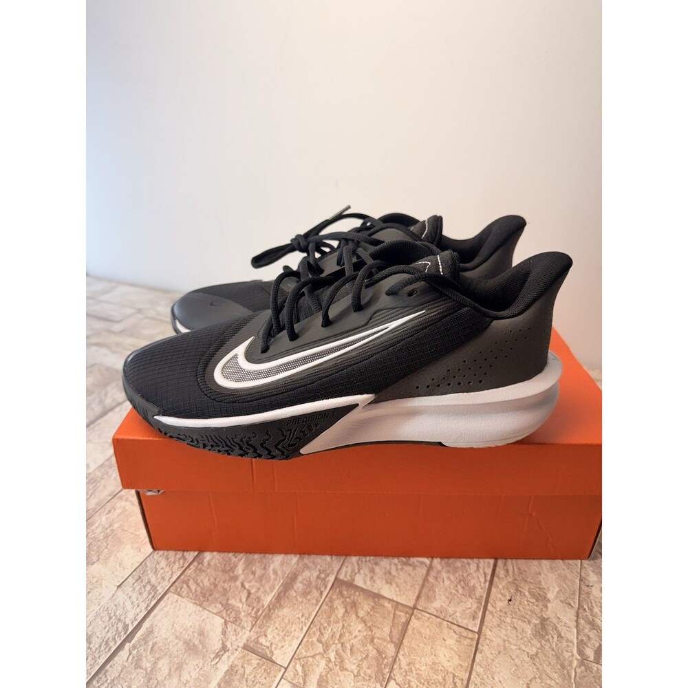 Nike Precision 7 Basketball Shoes Men's 8.5/ Women's 10 Black White Grey - Picture 9 of 16